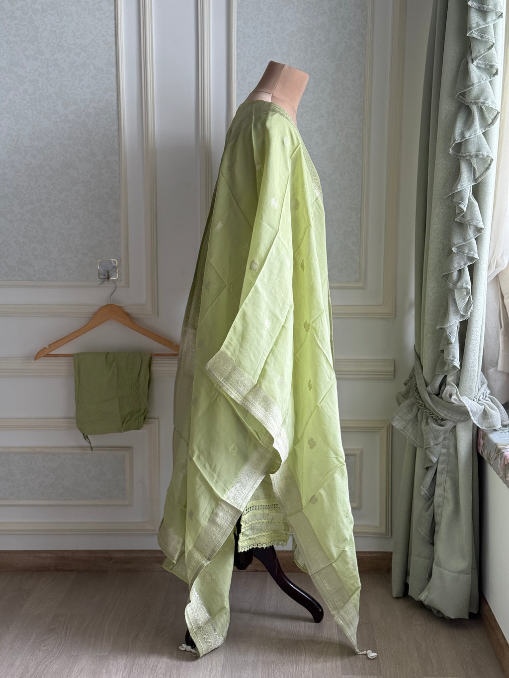 Pastel Green Organza Suit Set