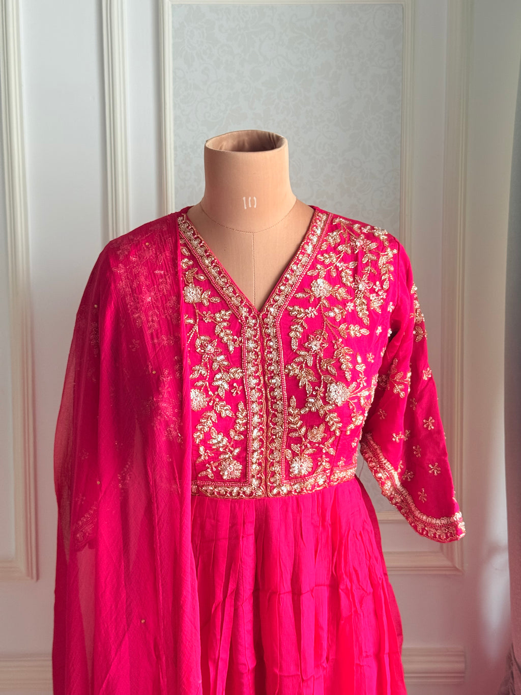 Rani pink desi maxi