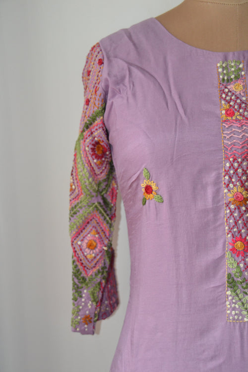 French Knot Lilac Suit Set