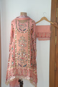 Peach Pakistani Mirror Work Set