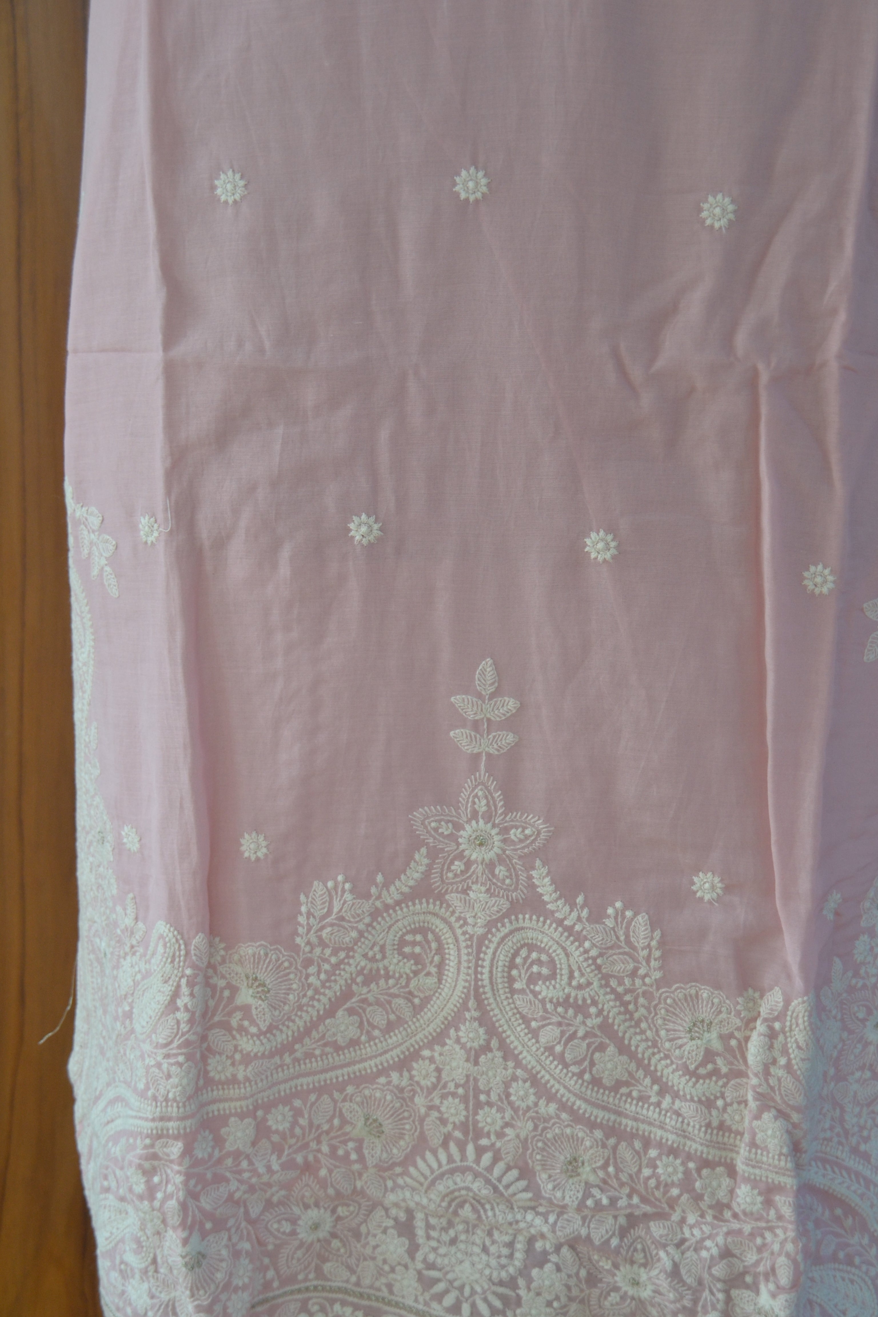 Baby Pink Chikankari Suit Set