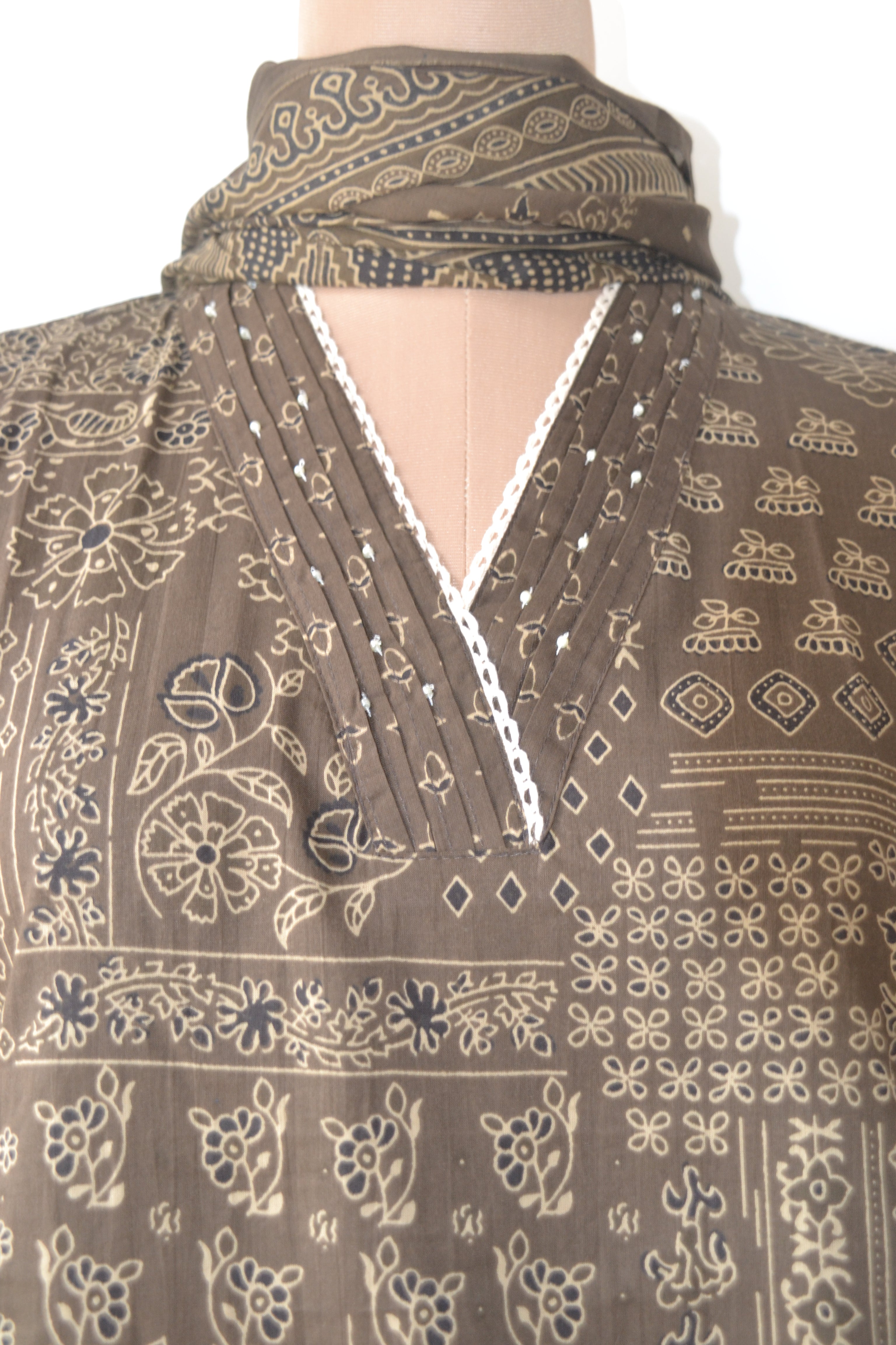 Earthy Cotton Printed Suit Set