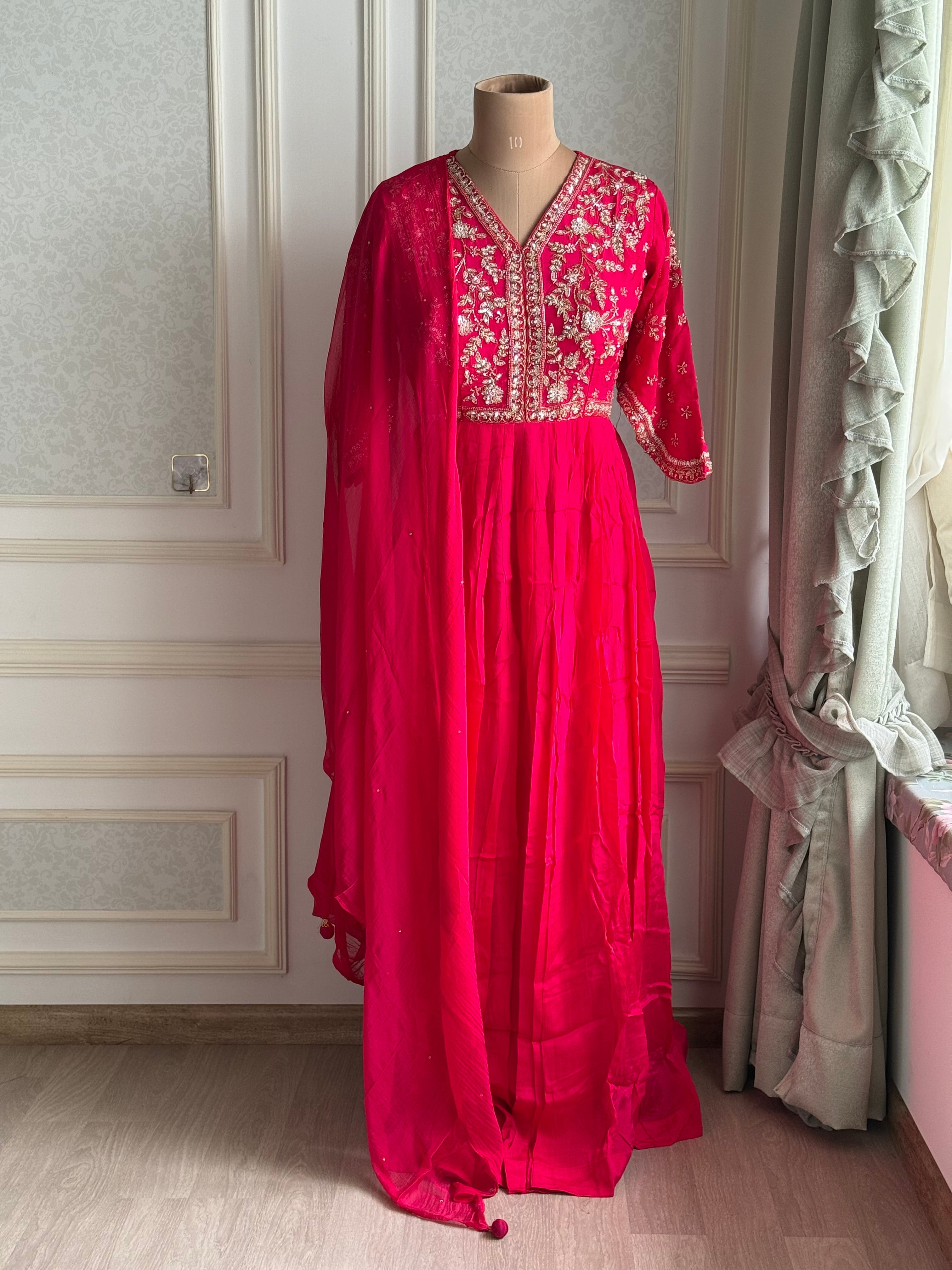 Rani pink desi maxi