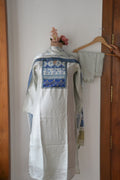 Blue pottery muslin silk suit