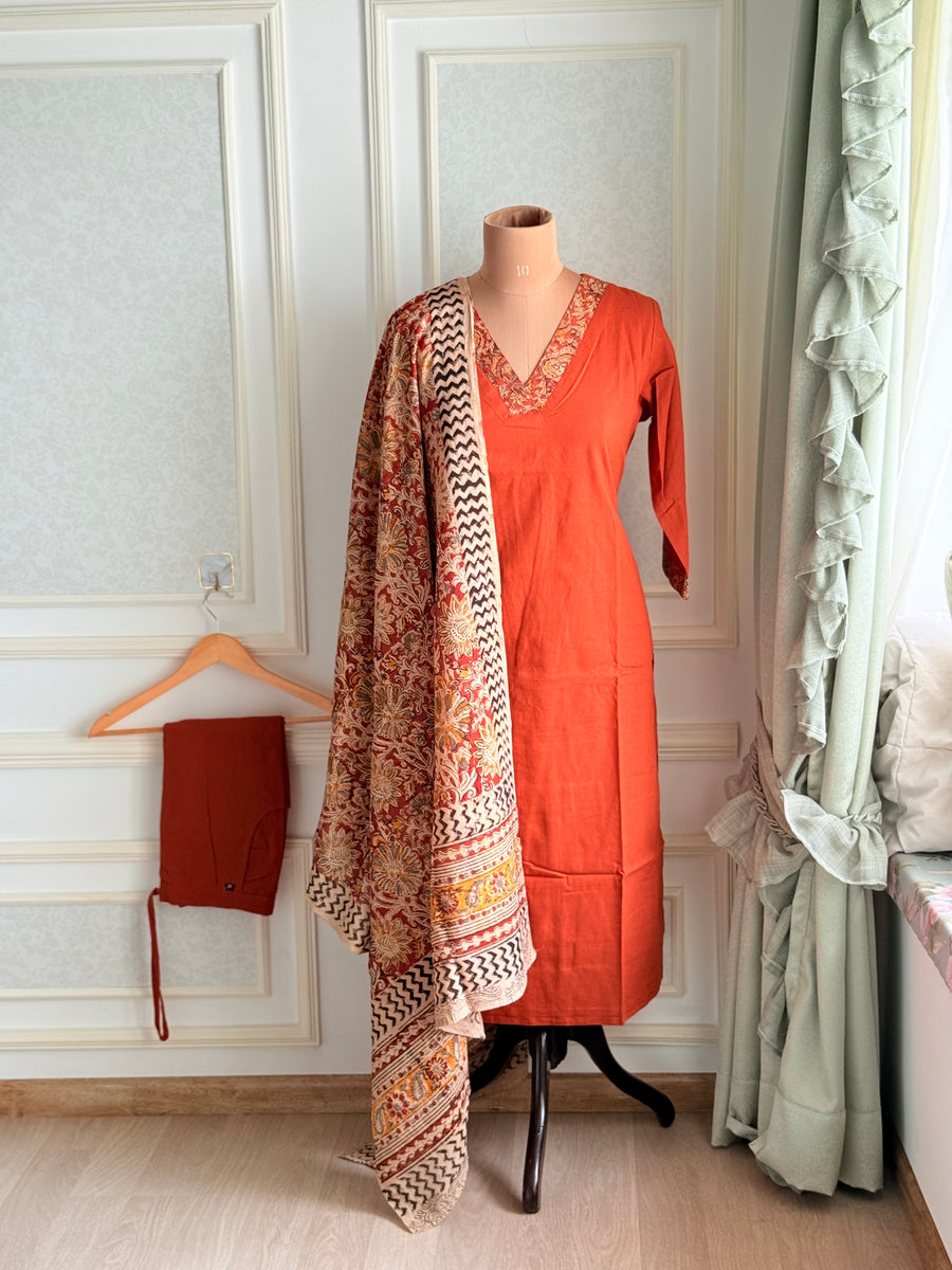 Kalamkari Cotton Suit Set