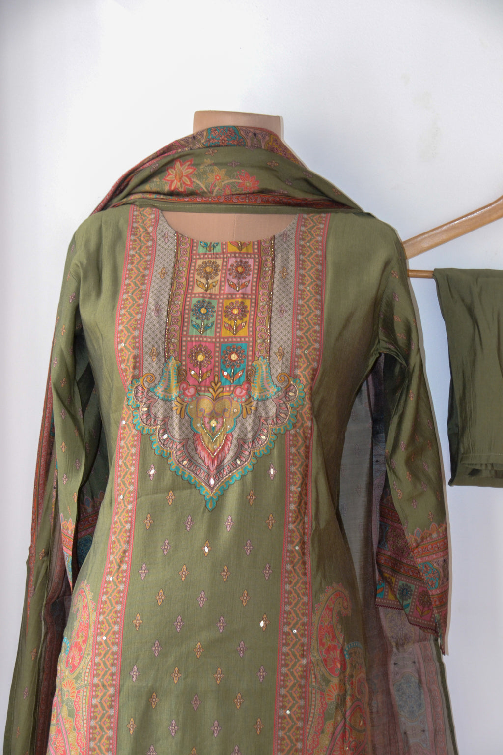 Pakistani Olive Green Suit