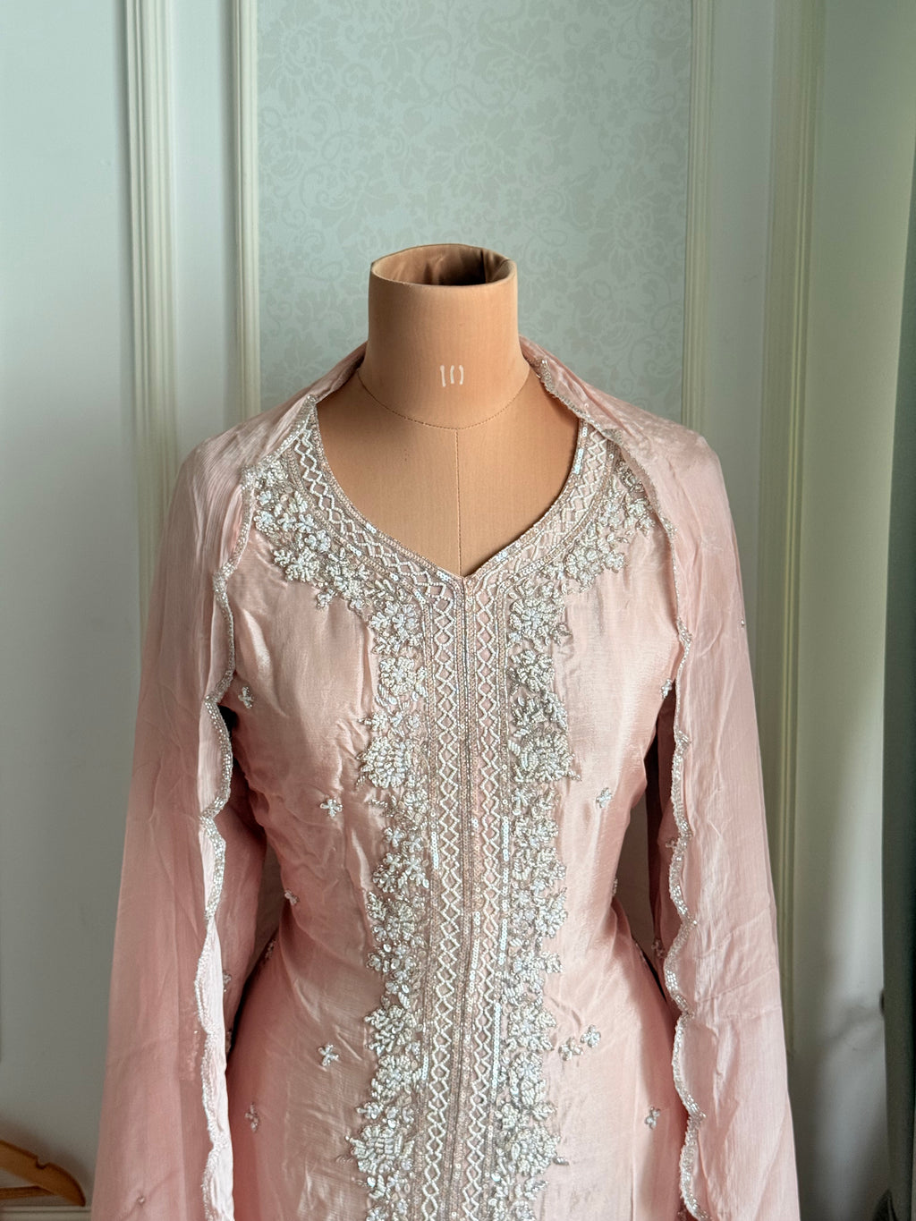 Dusty Pink Shararah Suit Set