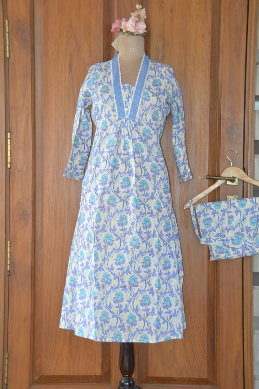 Blue floral coord set